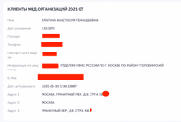 Адрес Елагиной в утечке медорганизаций