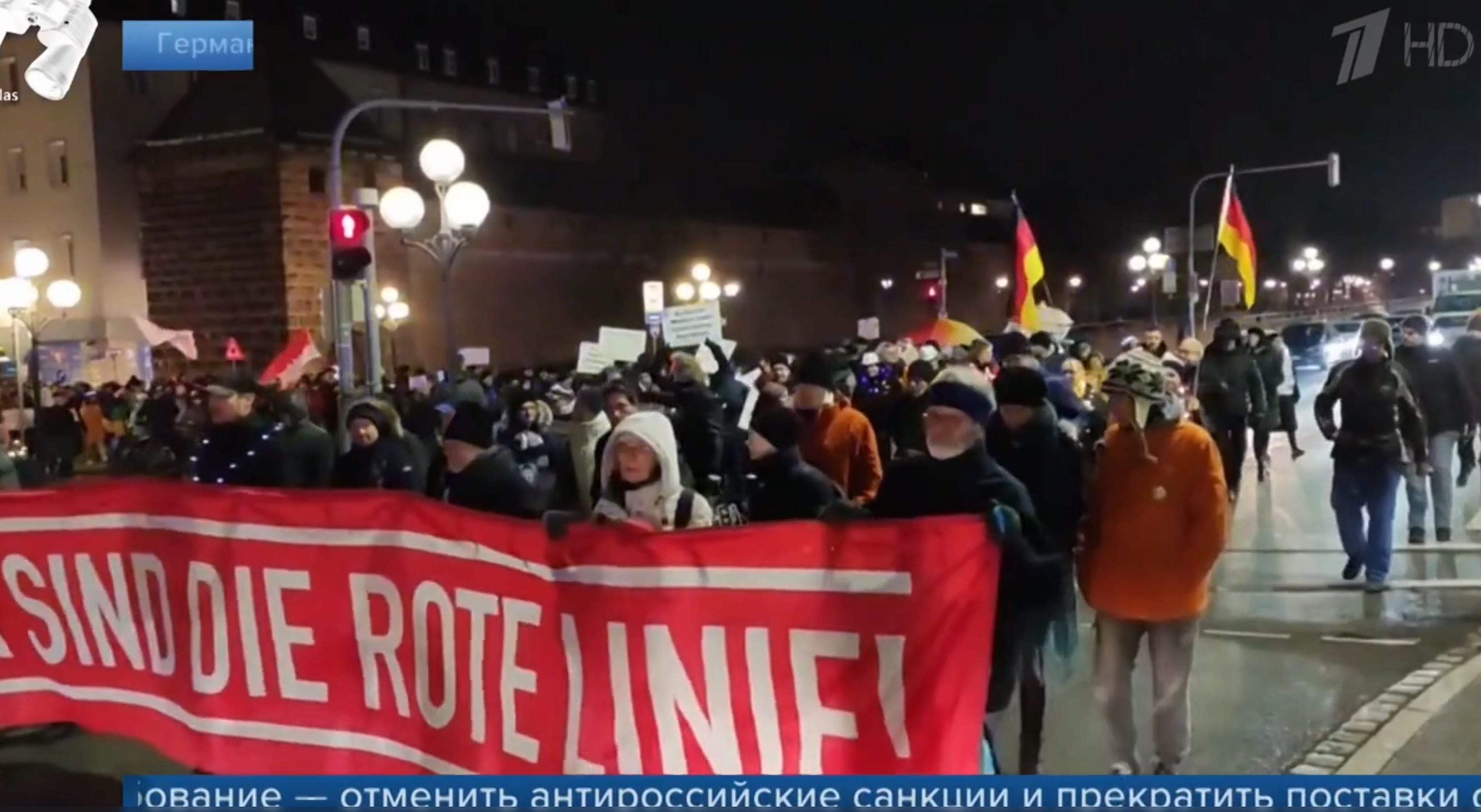 Первый канал выдал митинг антиваксеров в Нюрнберге за акцию протеста против поддержки Украины