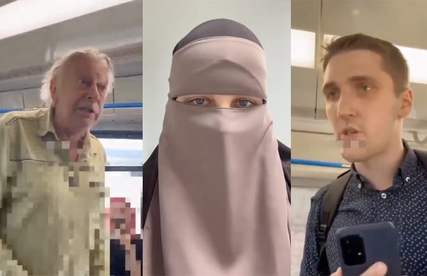 В Москве задержаны двое мужчин, которые в метро требовали от девушки в никабе носить «нормальную» одежду — «Можем объяснить»
