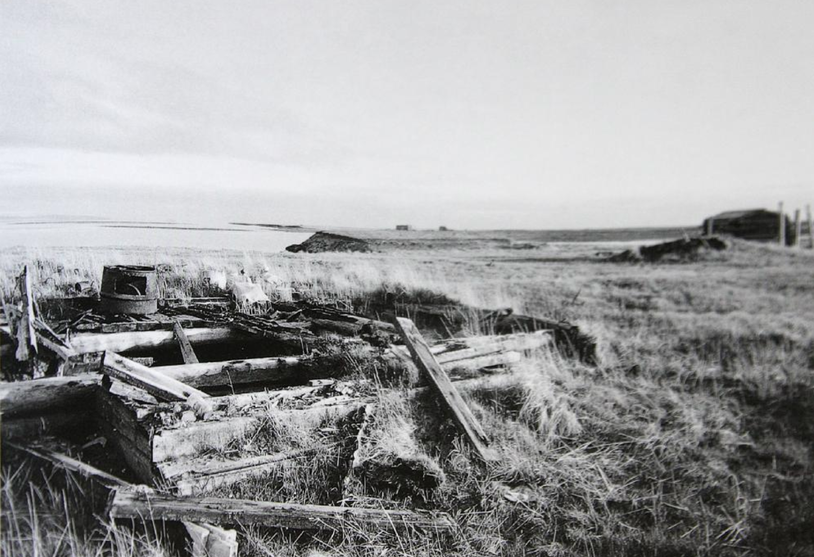 Остатки барака литовских ссыльных в Якутии