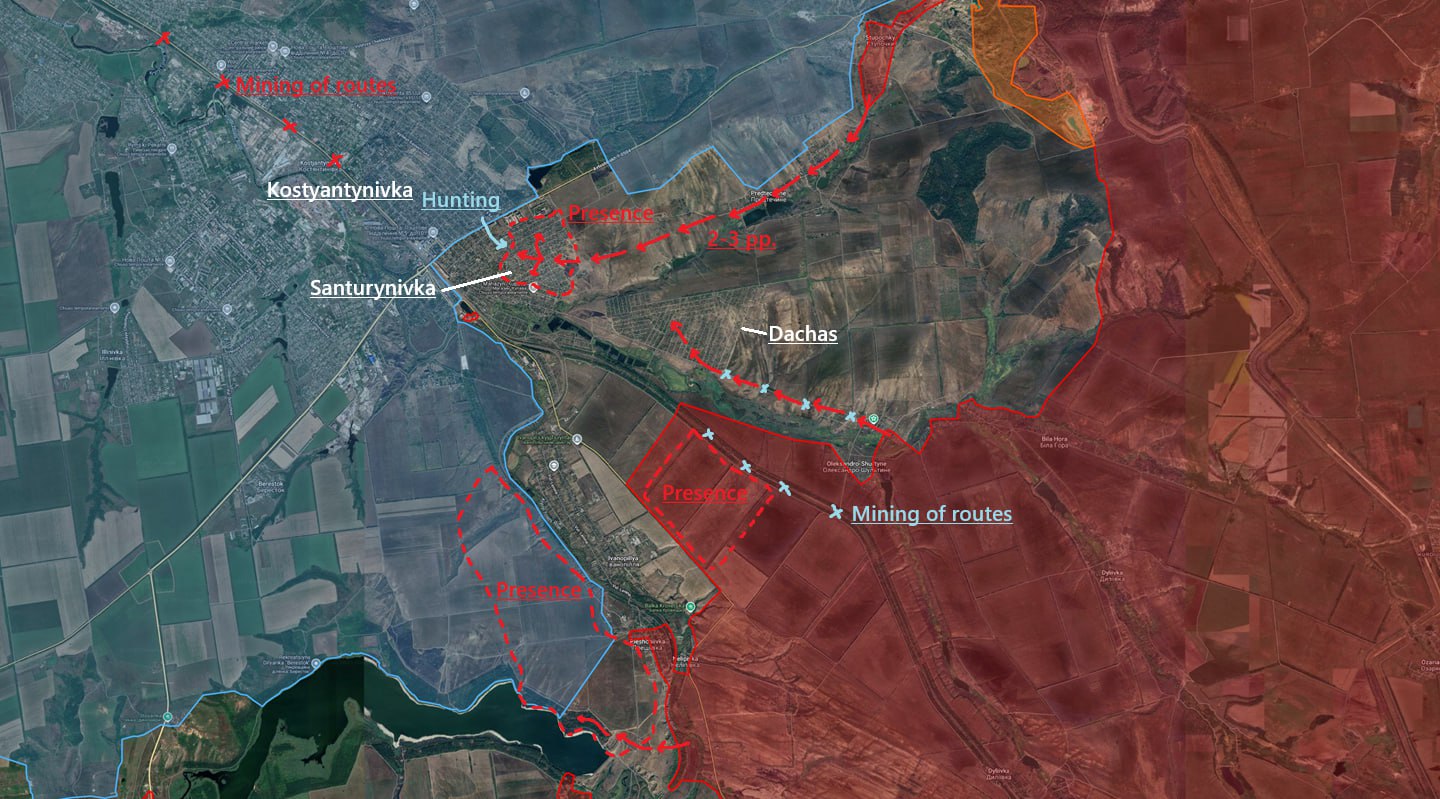 Ситуация в районе Константиновки по версии исследователя под ником Playfra