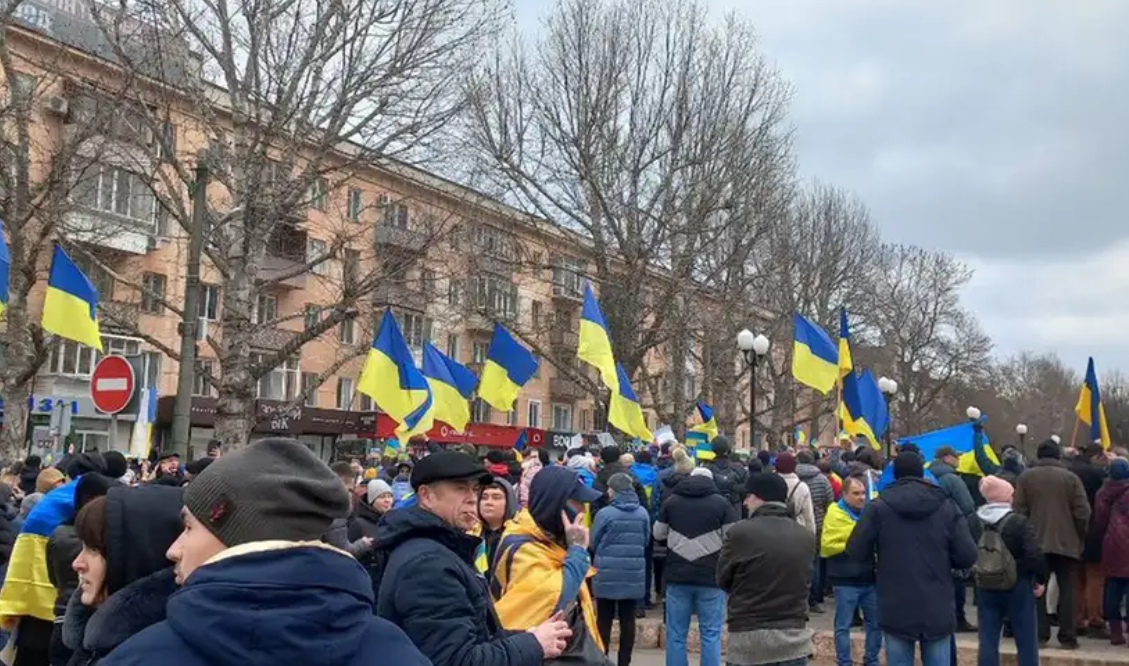 Акция протеста против оккупации Херсона и российской агрессии (5 марта 2022 года)