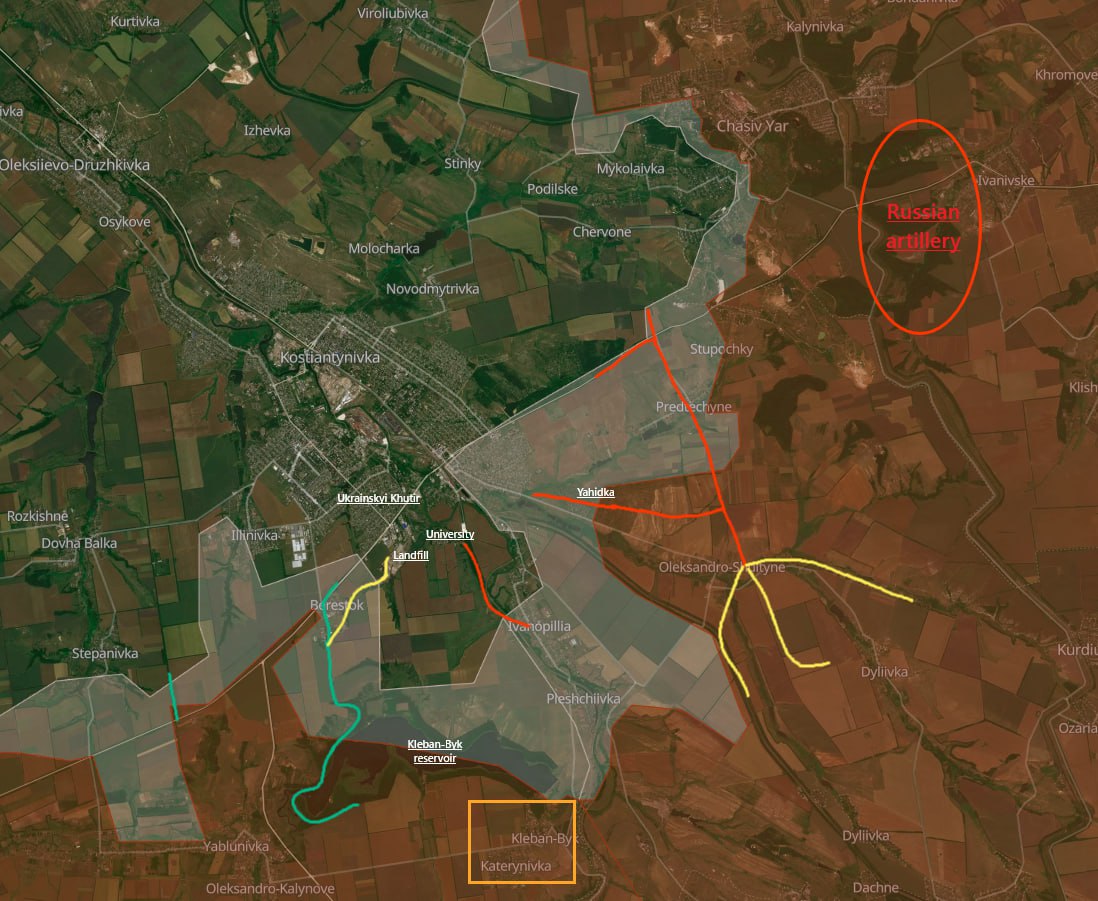 Ситуация в районе Константиновки по версии исследователя под ником Playfra