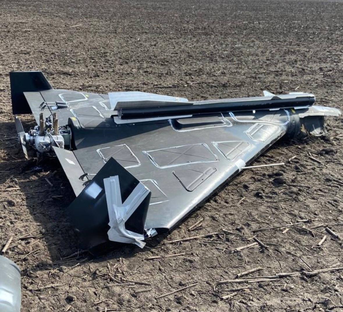 Российский беспилотник типа «Шахед» с макетом ракеты «воздух-воздух» Р-60